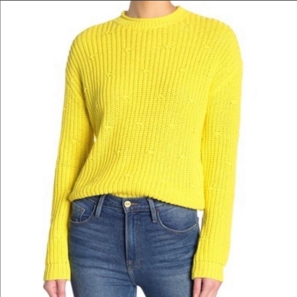 Abound Sweaters - ABOUND Ribbed Knit Dolman Sweater Yellow Meadow XL